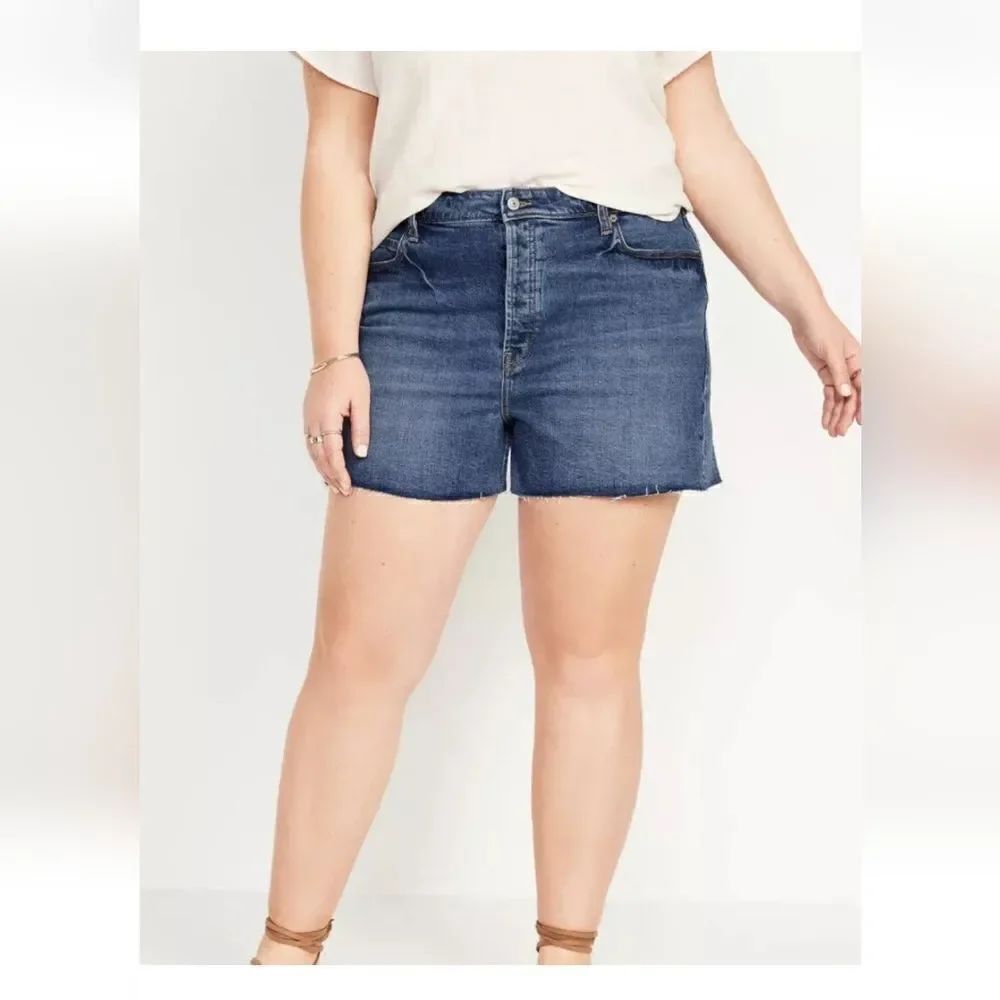 OLD NAVY sky high a-line denim shorts size 26 NWT